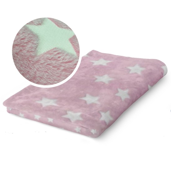 ΚΟΥΒΕΡΤΑ FLEECE BOREA STARLIGHT ΡΟΖ (1.50Χ2.20)